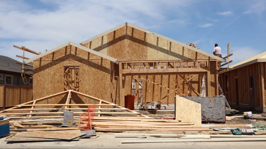 Wood-framed homes with sheathing
